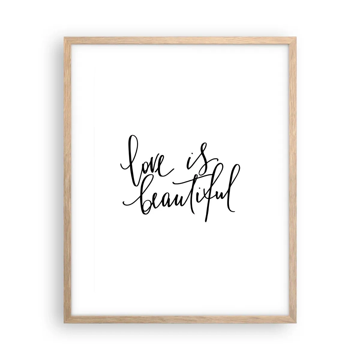 Plagát v ráme zo svetlého duba - Prečítaj a zopakuj - 40x50 cm