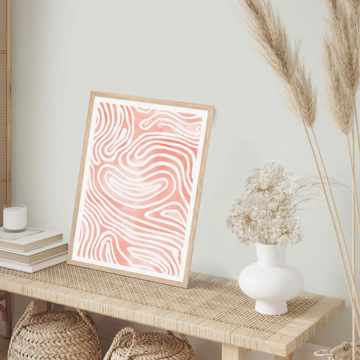 Plagát v ráme zo svetlého duba - V koralovom labyrinte - 50x70 cm