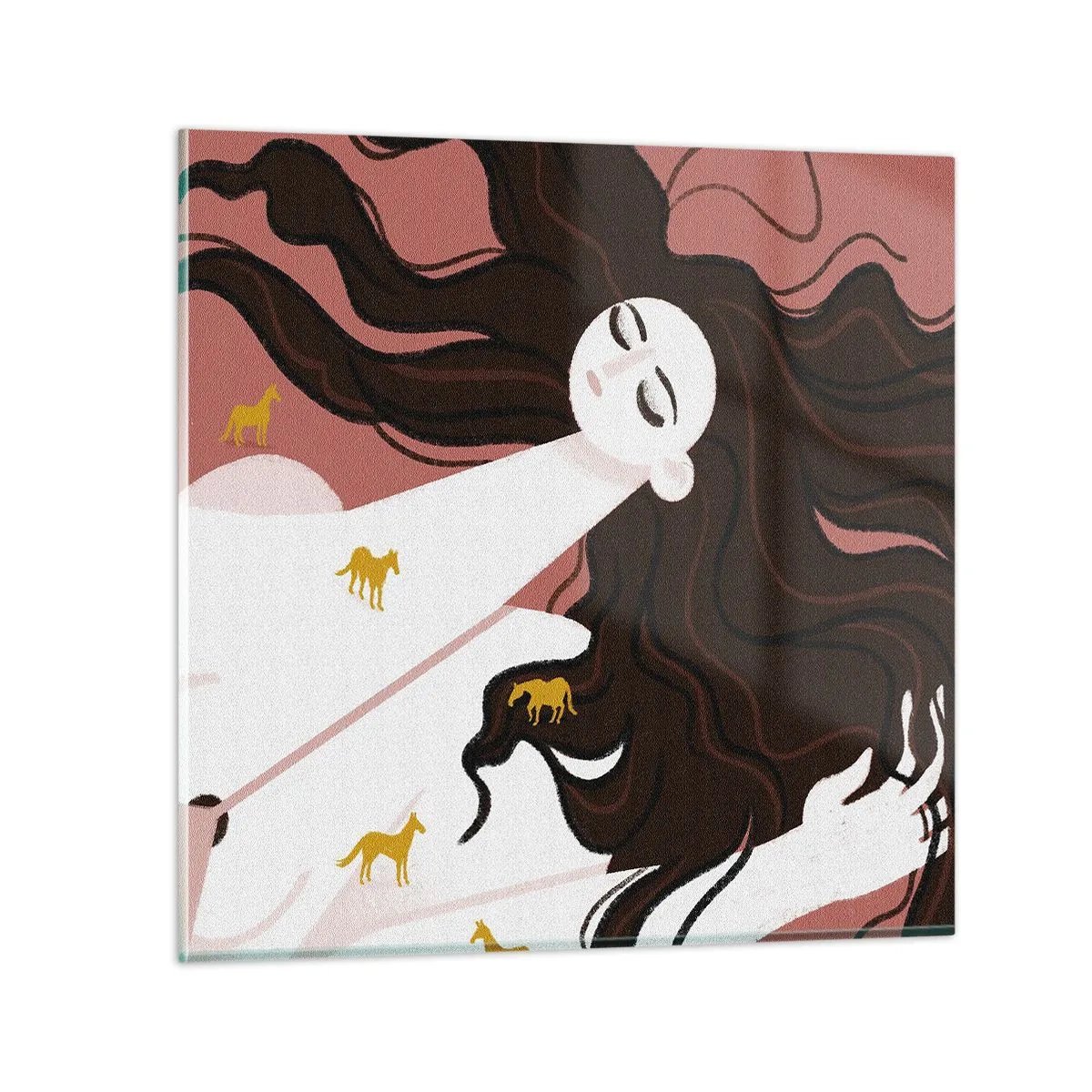 Obraz na skle - Sen o zlatom koni - 50x50 cm