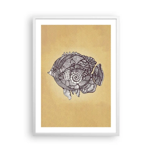 Plagát v bielom ráme - Z oceánu ornamentov - 50x70 cm