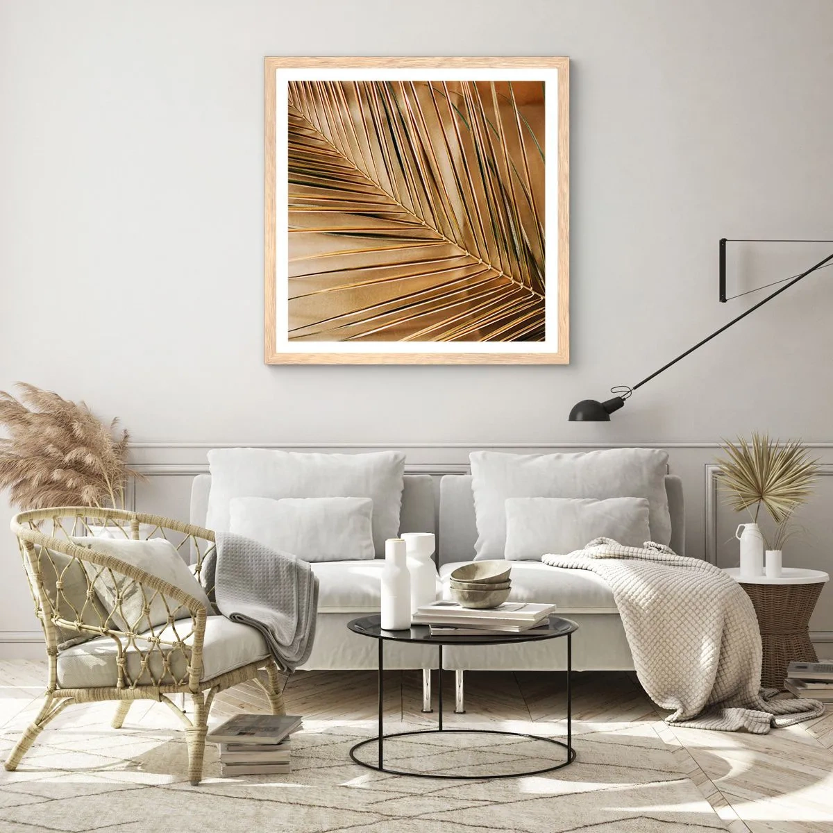 Plagát v ráme zo svetlého duba - Prírodná kolonáda - 50x50 cm