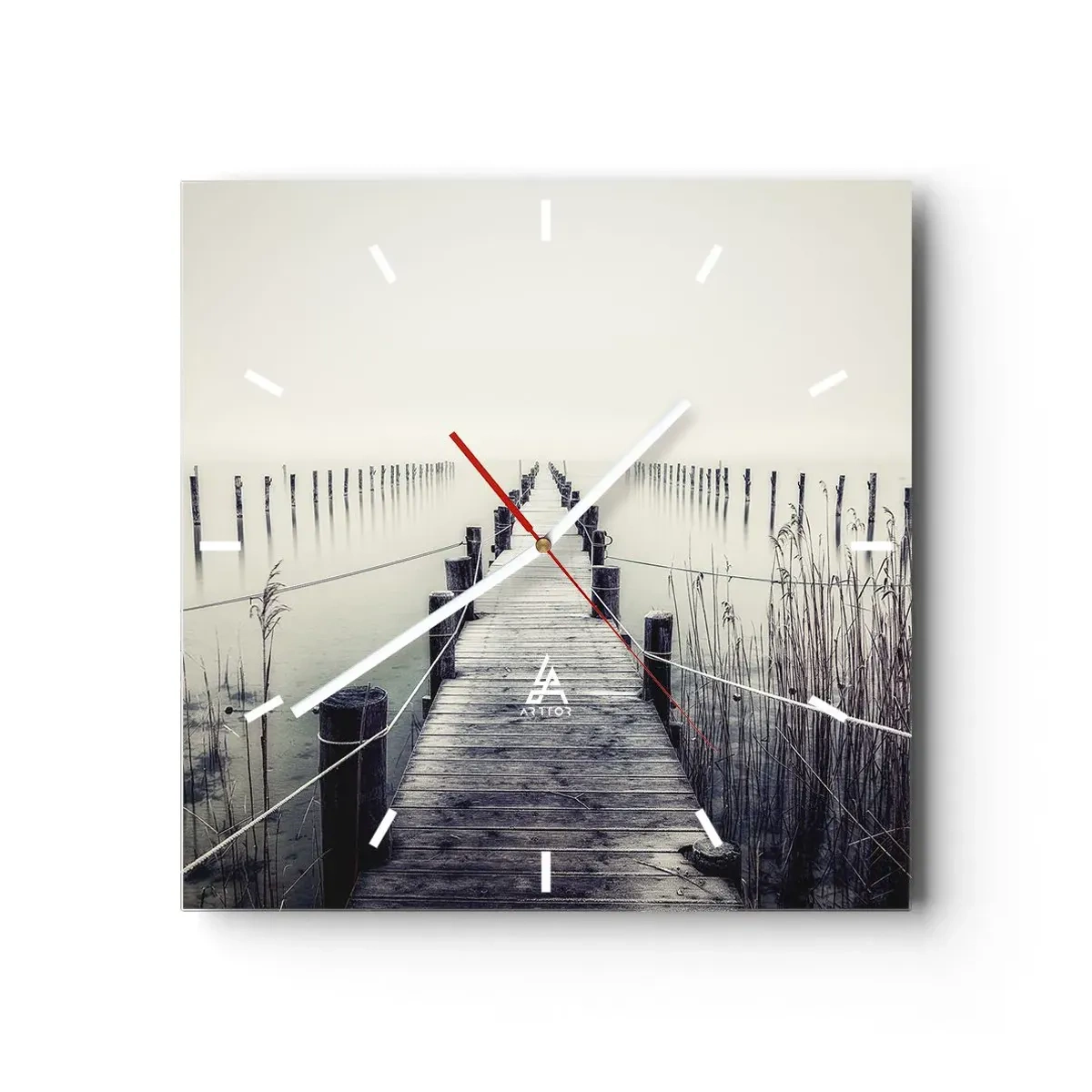 Nástenné hodiny - Ponor sa do pokoja - 40x40 cm