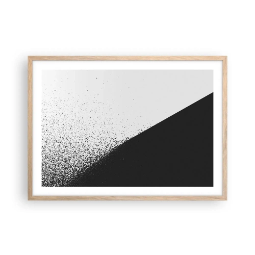 Plagát v ráme zo svetlého duba - Rýchlejšie a rýchlejšie, viac a viac - 70x50 cm