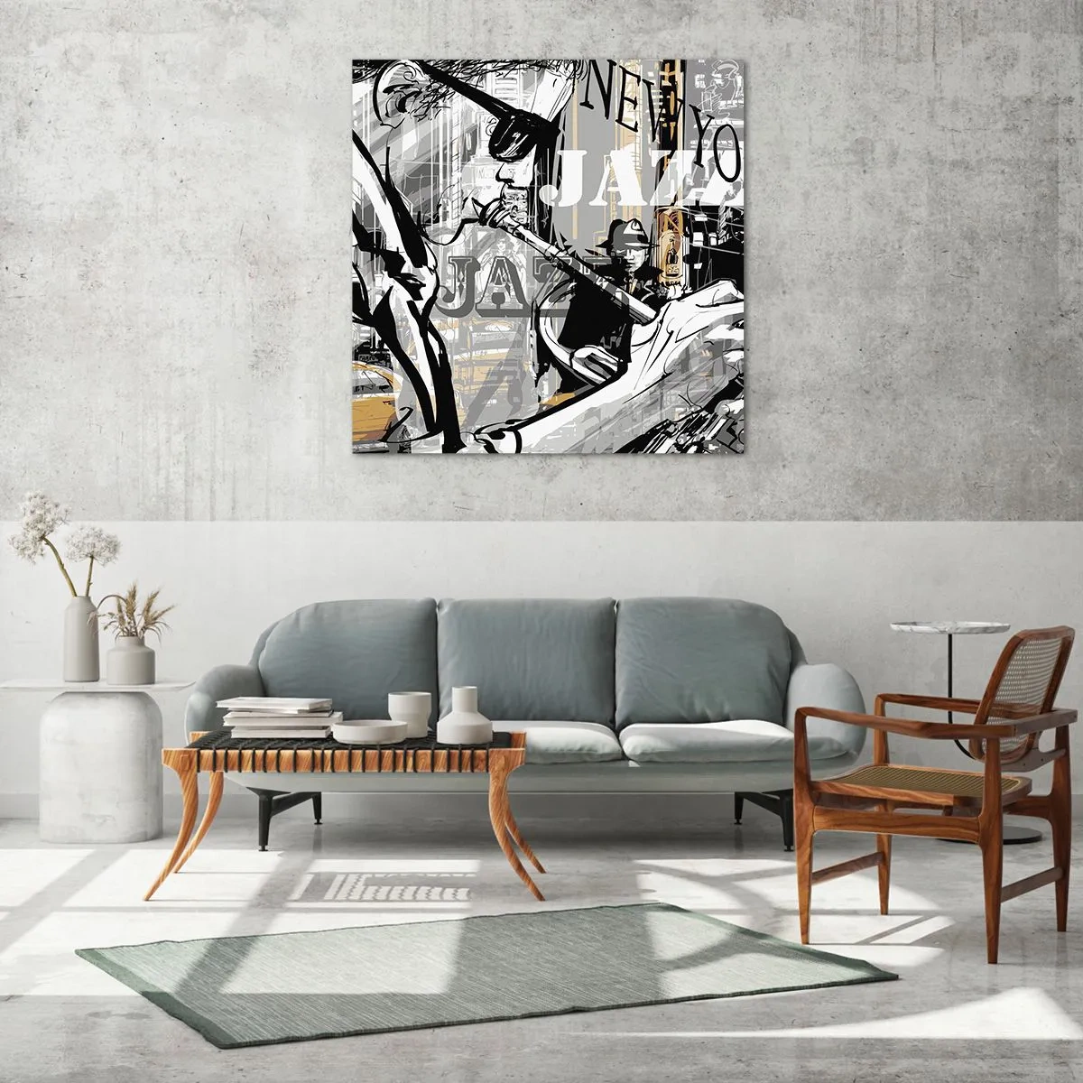 Obraz na skle - V rytme New Yorku - 60x60 cm