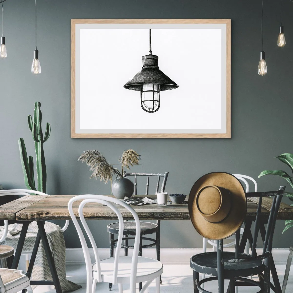 Plagát v ráme zo svetlého duba - Ako pred rokmi… - 70x50 cm