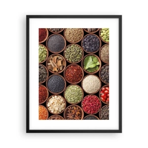 Plagát v čiernom ráme - Všetky chute sveta - 40x50 cm