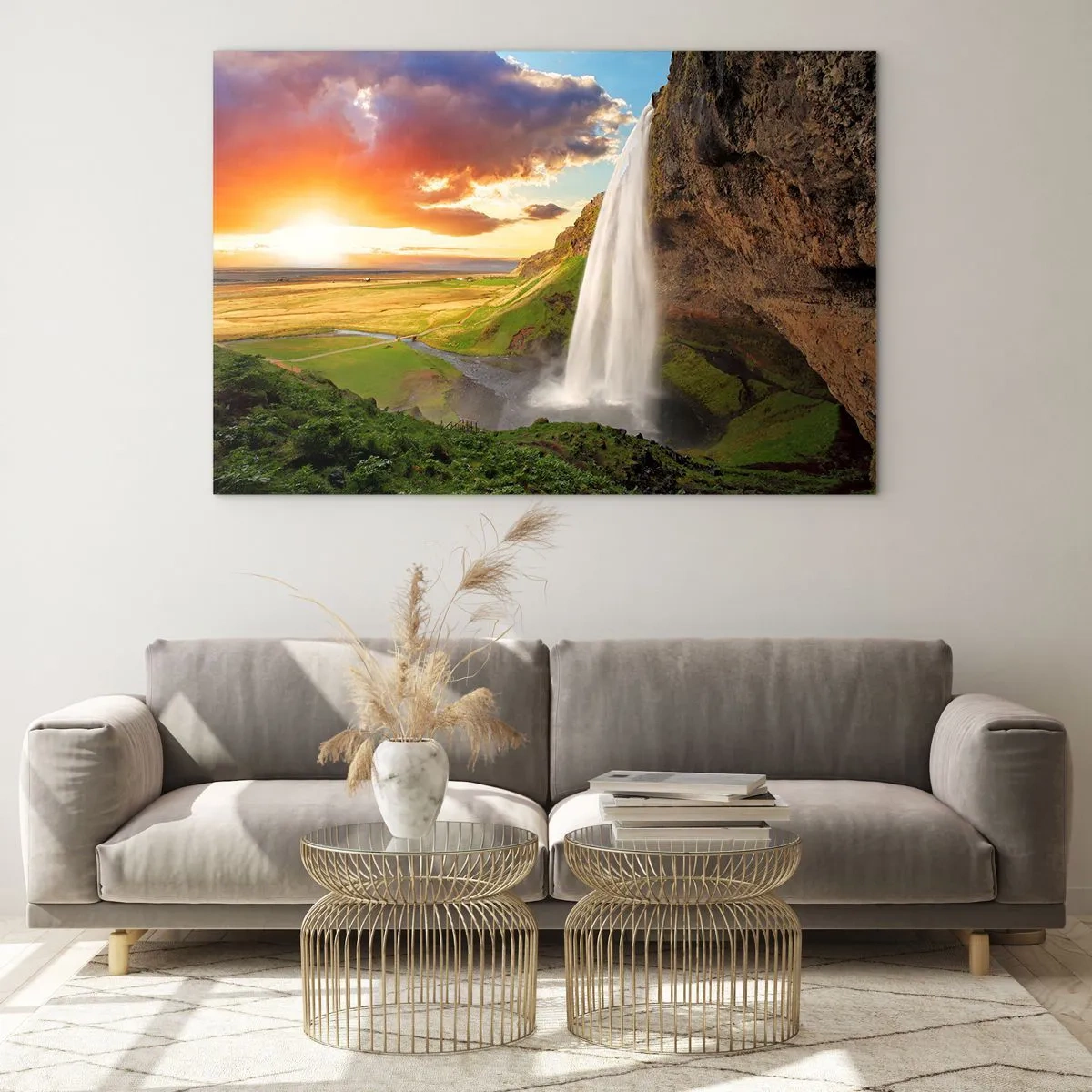 Obraz na skle - Vrchol islandského leta - 100x70 cm