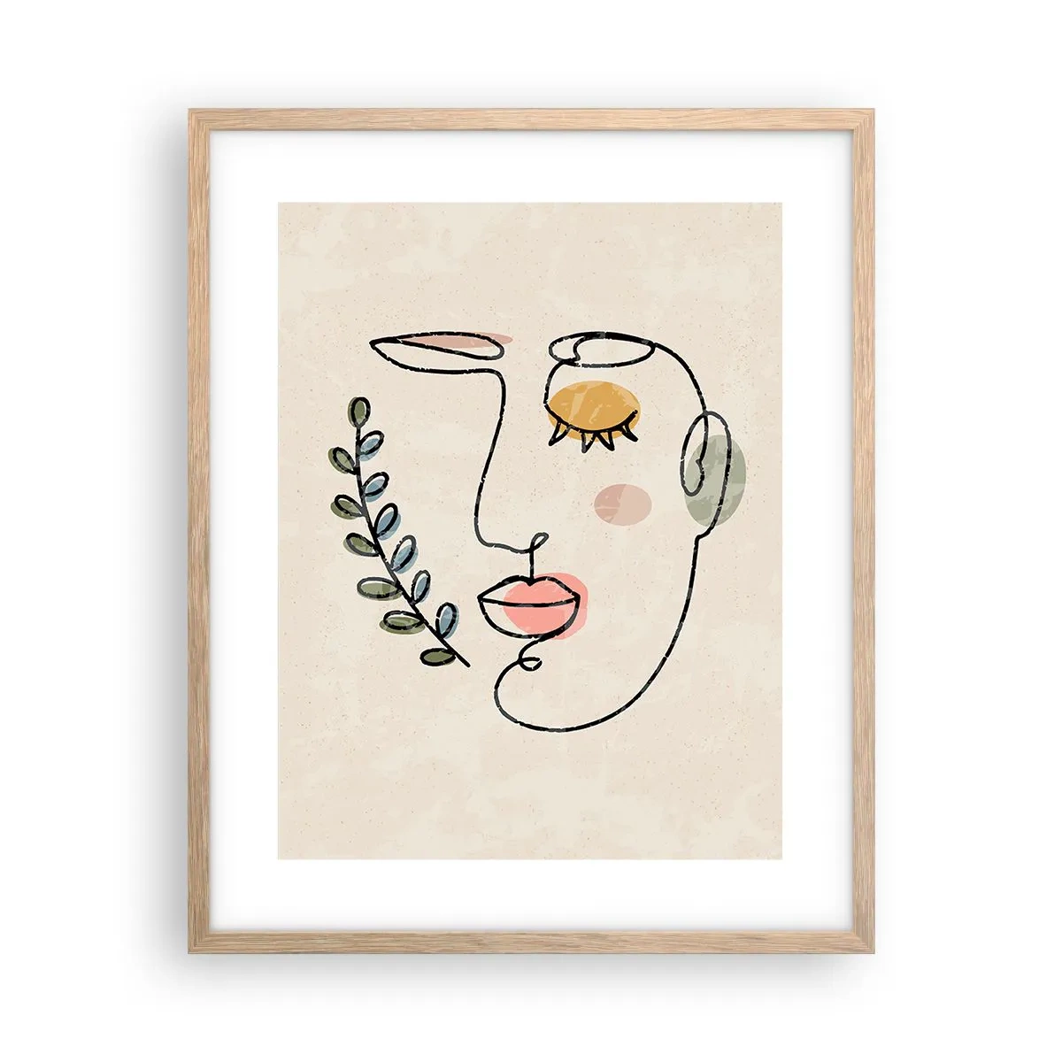 Plagát v ráme zo svetlého duba - Nájdený pokoj - 40x50 cm