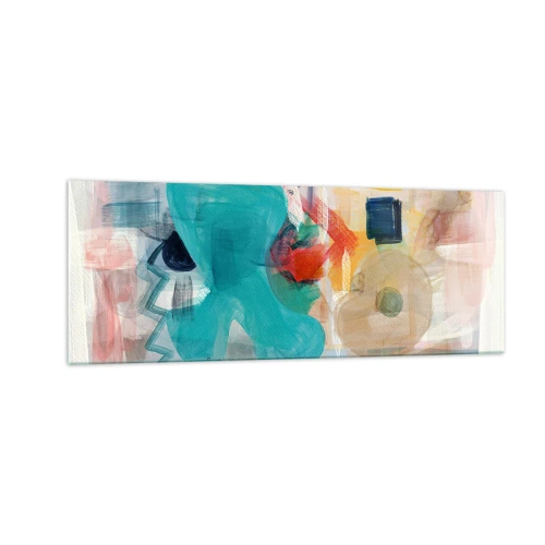 Obraz na skle - Farebná hra - 140x50 cm