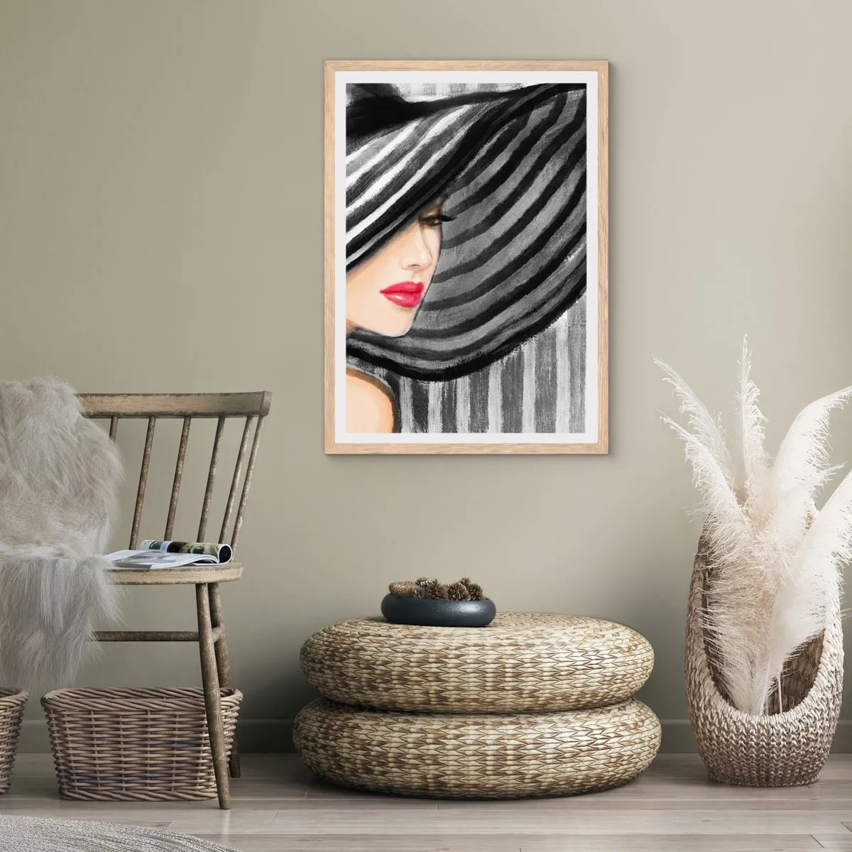 Plagát v ráme zo svetlého duba - Kde ťa hľadať? - 70x100 cm
