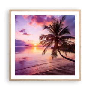 Plagát v ráme zo svetlého duba - Blahobyt až po okraj - 60x60 cm