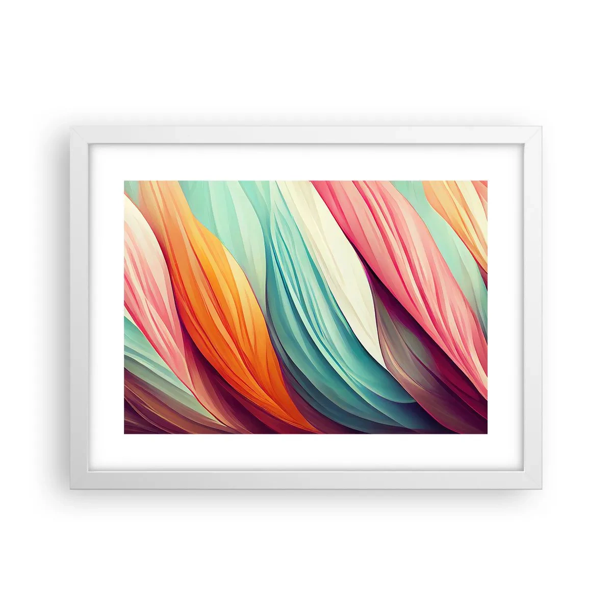 Plagát v bielom ráme - Dúhový uzol - 40x30 cm