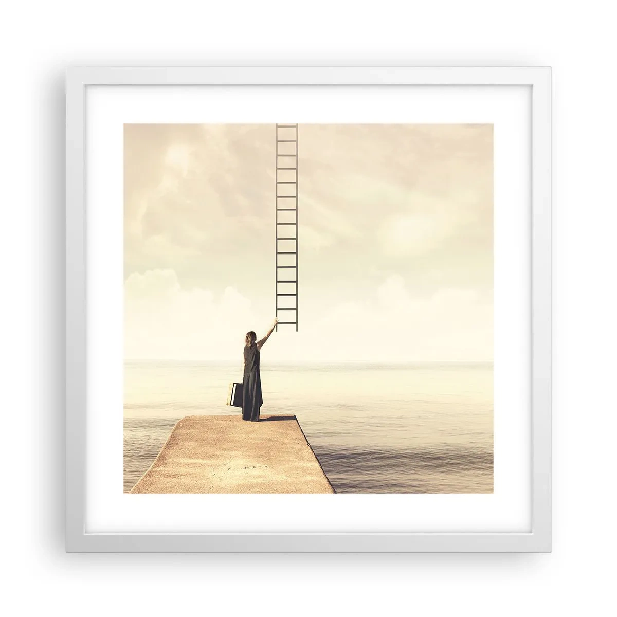 Plagát v bielom ráme - Magická cesta - 40x40 cm