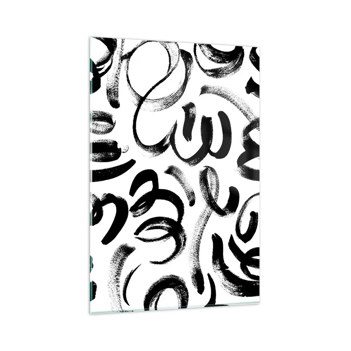 Obraz na skle - Čierne na bielom - 80x120 cm