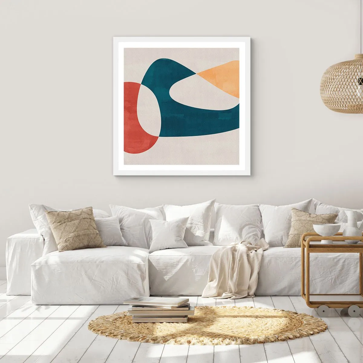 Plagát v bielom ráme - Vplyvy a metamorfózy - 50x50 cm