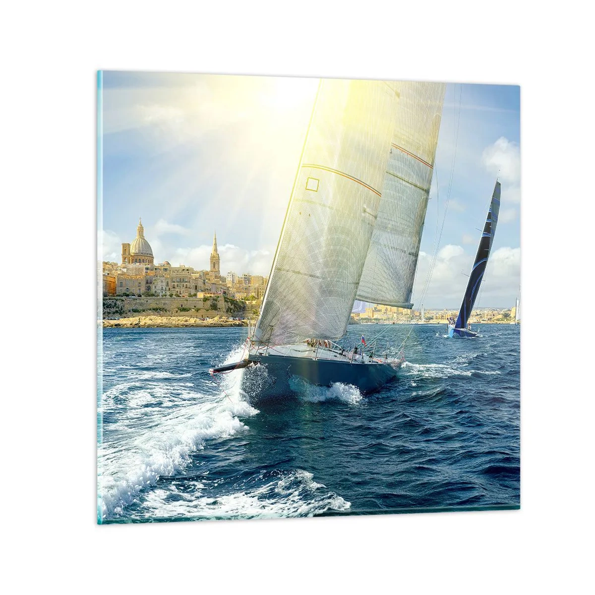 Obraz na skle - Čas odísť z mesta - 40x40 cm