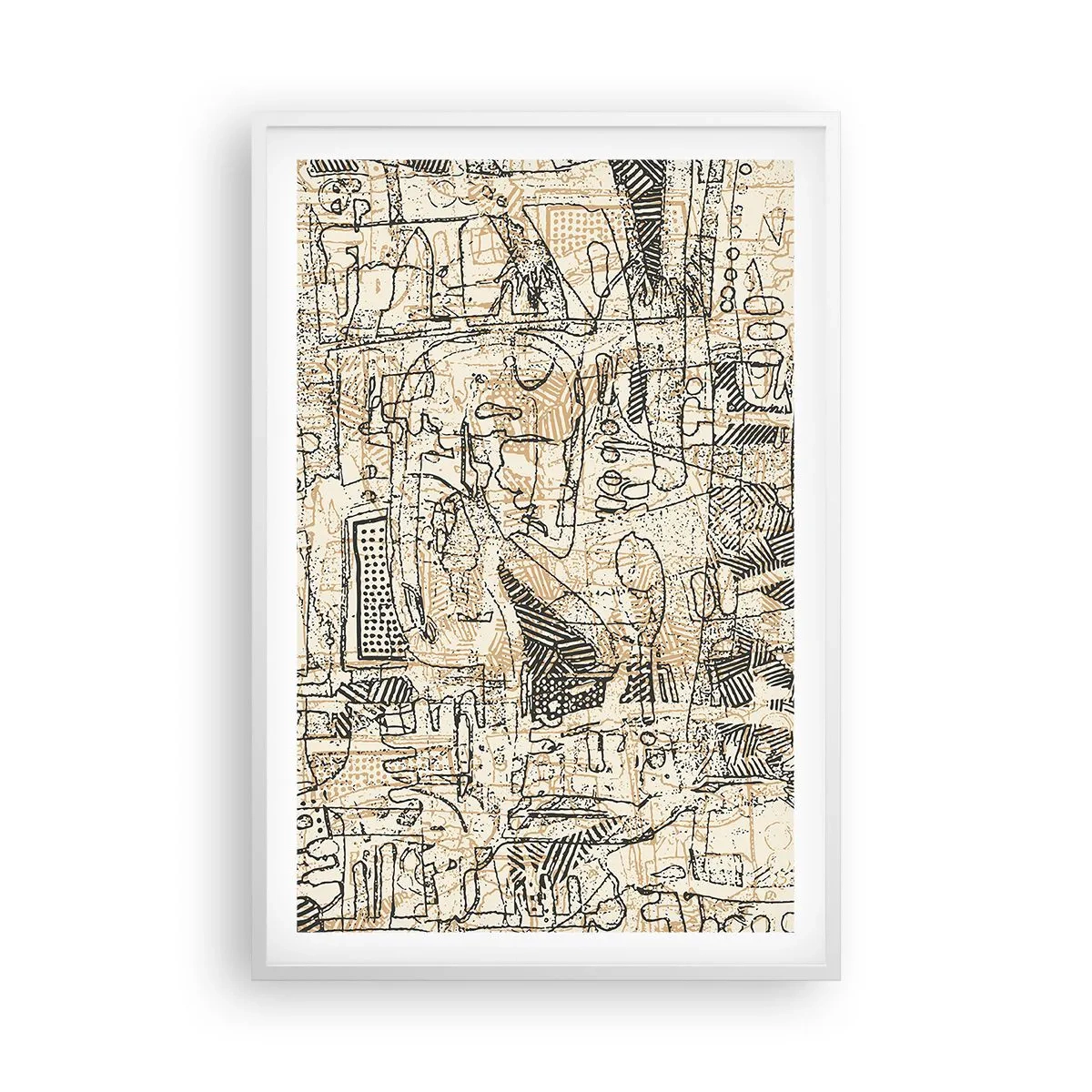 Plagát v bielom ráme - Čaká na rozlúštenie - 61x91 cm