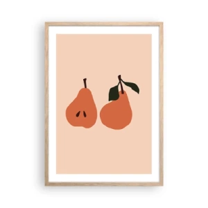 Plagát v ráme zo svetlého duba - Číra sladkosť - 50x70 cm