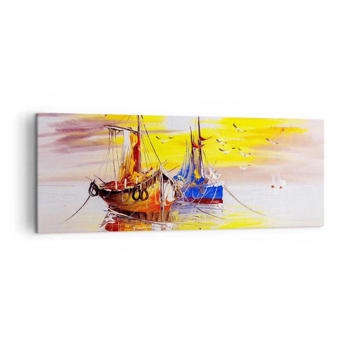 Obraz na plátne - Zaslúžený odpočinok v prístave - 140x50 cm