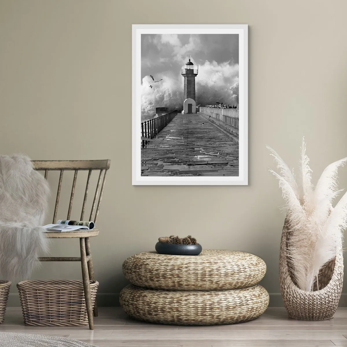 Plagát v bielom ráme - Nebojácna - 70x100 cm