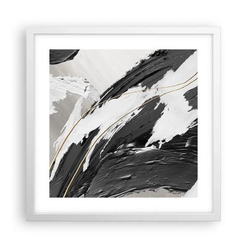Plagát v bielom ráme - Veľkorysá abstrakcia - 40x40 cm