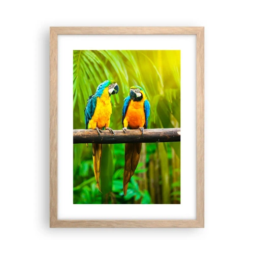 Plagát v ráme zo svetlého duba - Počula si, že ona…? - 30x40 cm