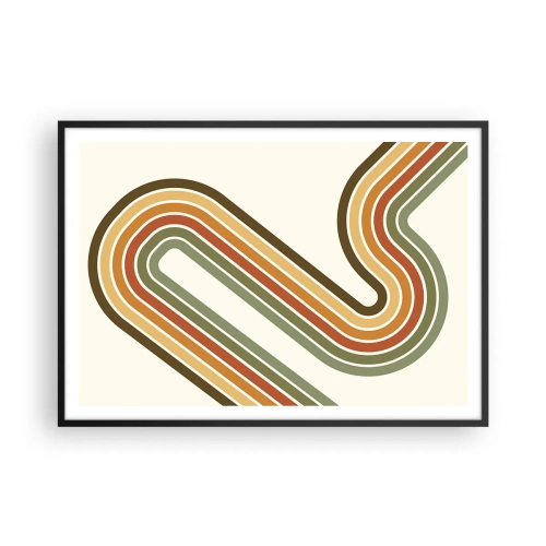 Plagát v čiernom ráme - Kľučkovanie do cieľa - 100x70 cm