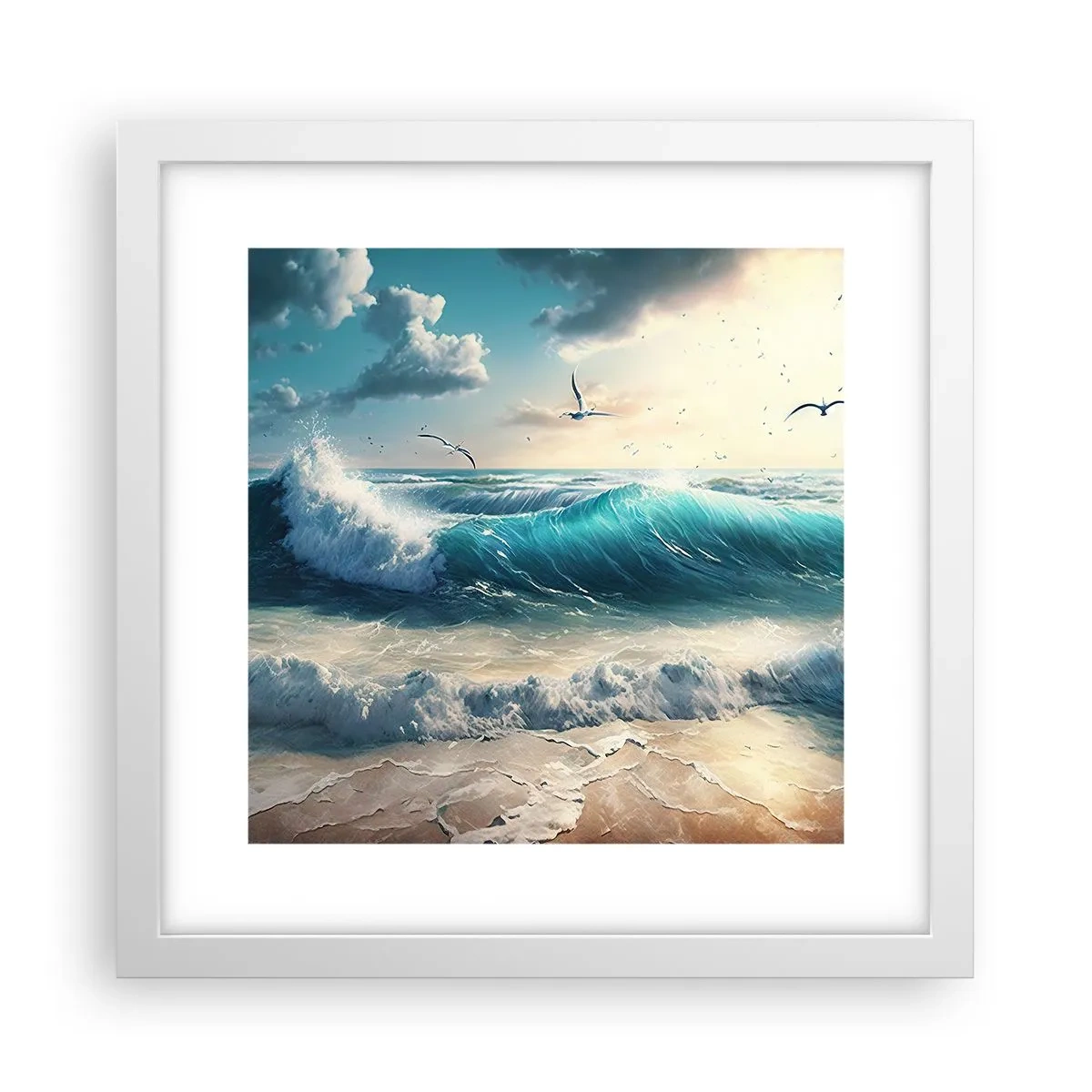 Plagát v bielom ráme - Šušťanie len pre teba - 30x30 cm