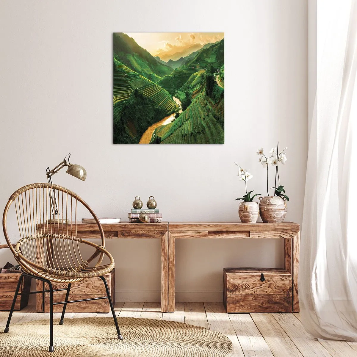 Obraz na plátne - Vietnamské údolie - 60x60 cm
