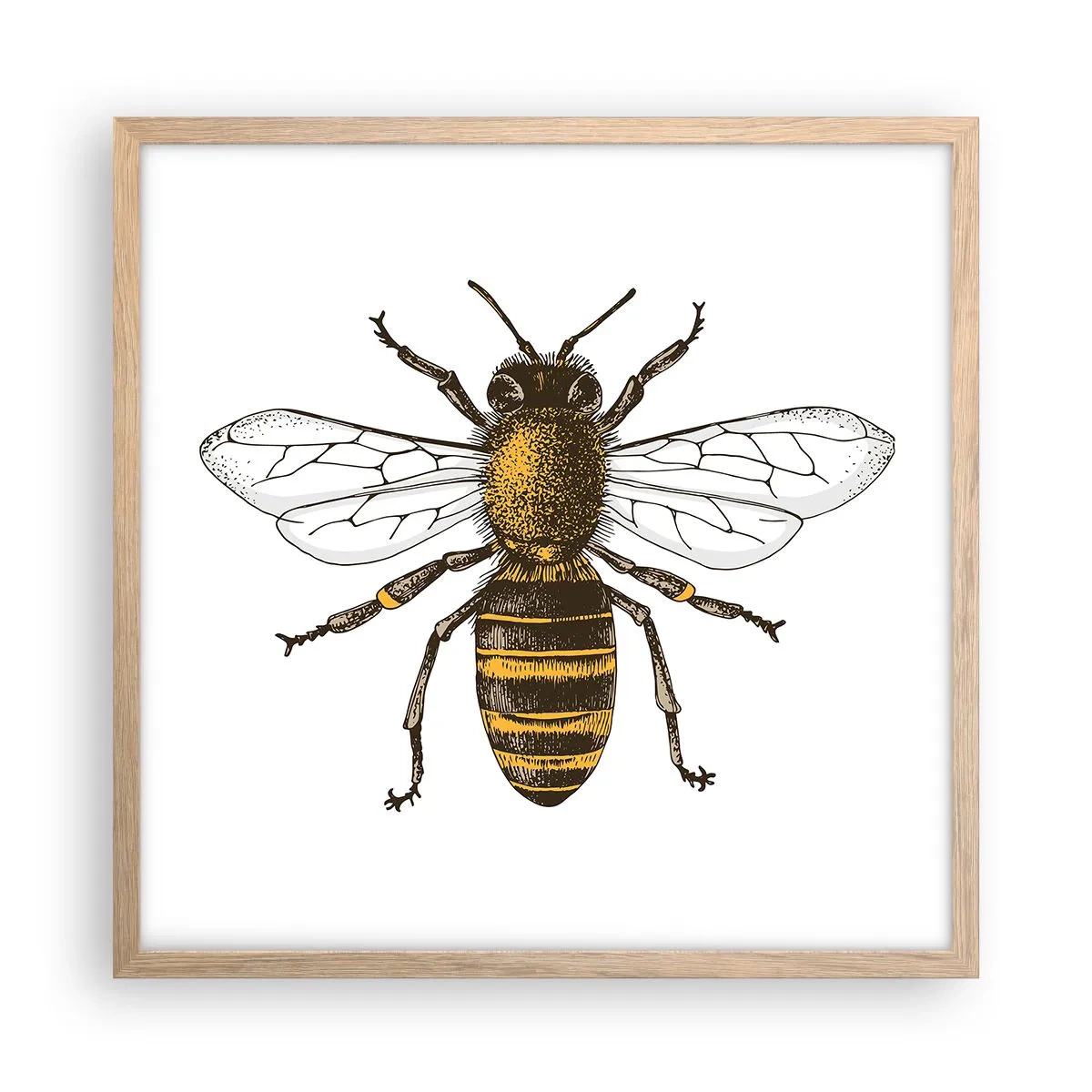 Plagát v ráme zo svetlého duba - Krásna a dobrá - 50x50 cm