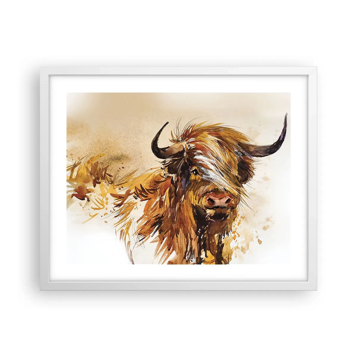 Plagát v bielom ráme - Pýcha lovca - 50x40 cm