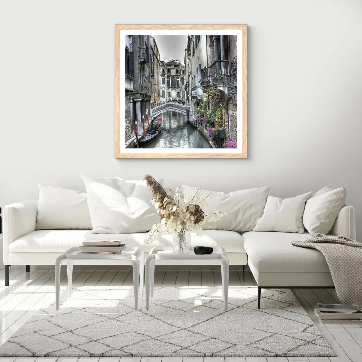 Plagát v ráme zo svetlého duba - Od storočí v tichom zamyslení - 60x60 cm