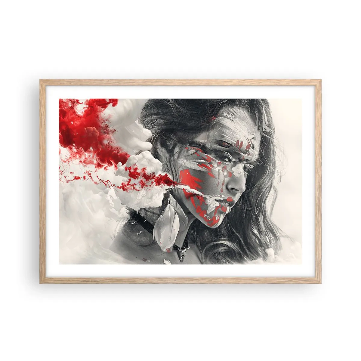 Plagát v ráme zo svetlého duba - V škárach absurdity - 70x50 cm