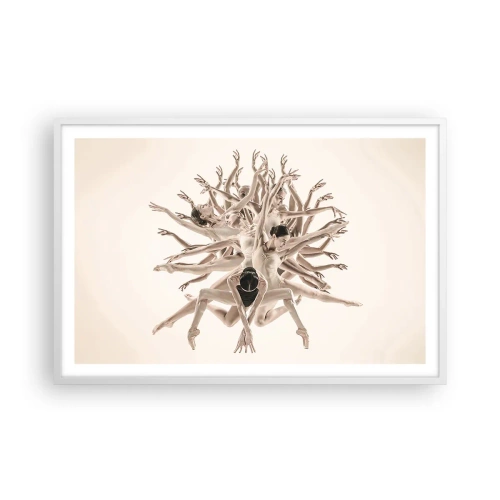 Plagát v bielom ráme - Rozkvet v tanci - 91x61 cm