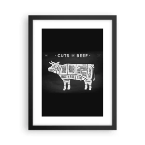 Plagát v čiernom ráme - Šlabikár mäsiara - 30x40 cm