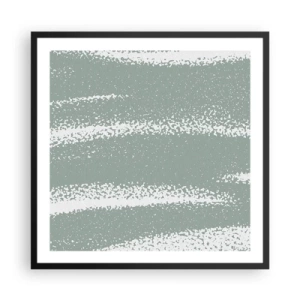 Plagát v čiernom ráme - Abstrakcia v zimnom štýle - 60x60 cm