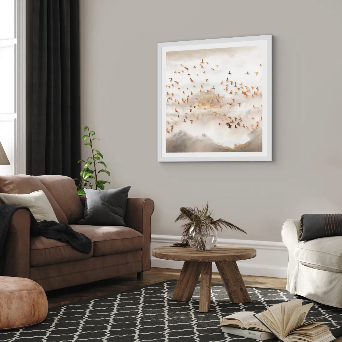 Plagát v bielom ráme - Už je čas... - 50x50 cm