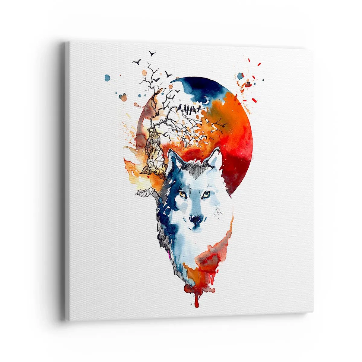 Obraz na plátne - Nosom na skle - 40x40 cm