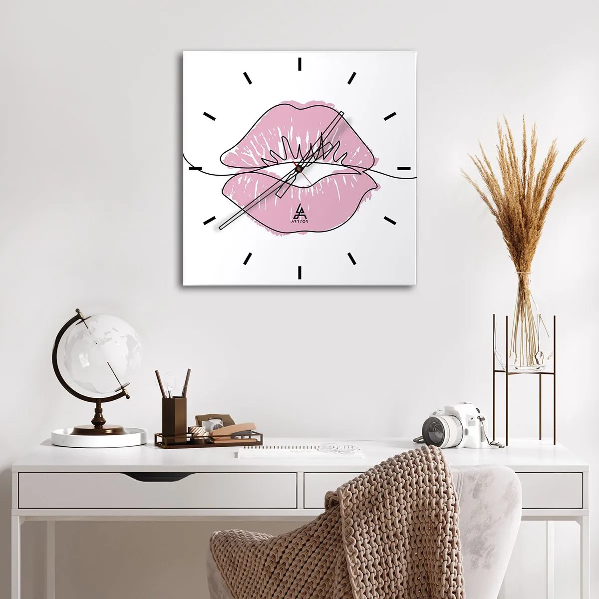Nástenné hodiny - Si pripravený na bozk? - 40x40 cm