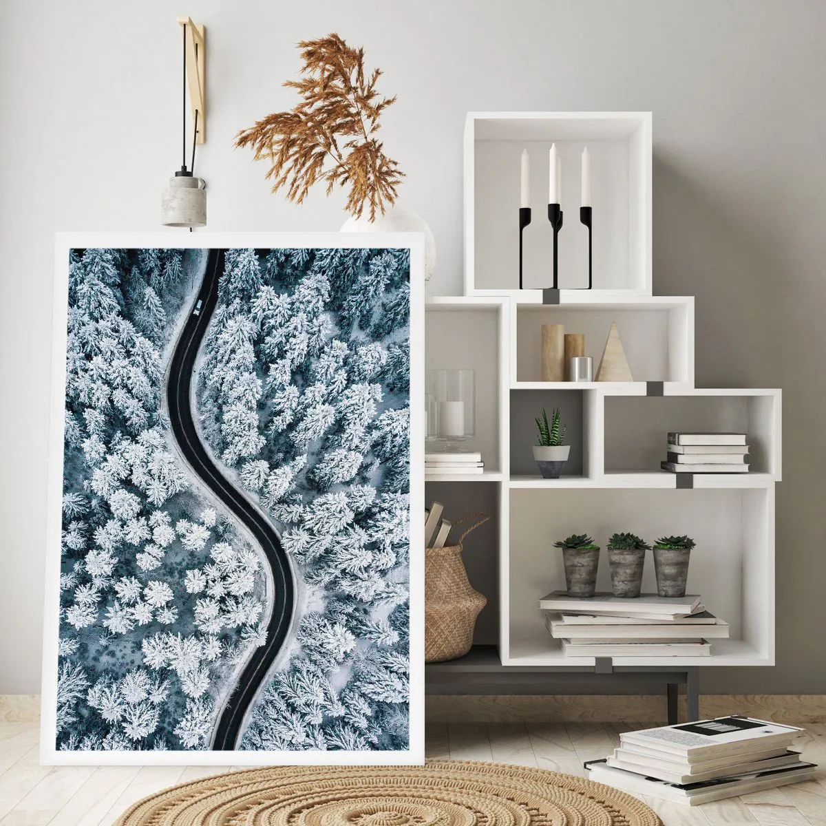 Plagát - Zimným lesom - 70x100 cm