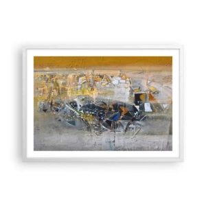 Plagát v bielom ráme - Všetko sa podarí - 70x50 cm