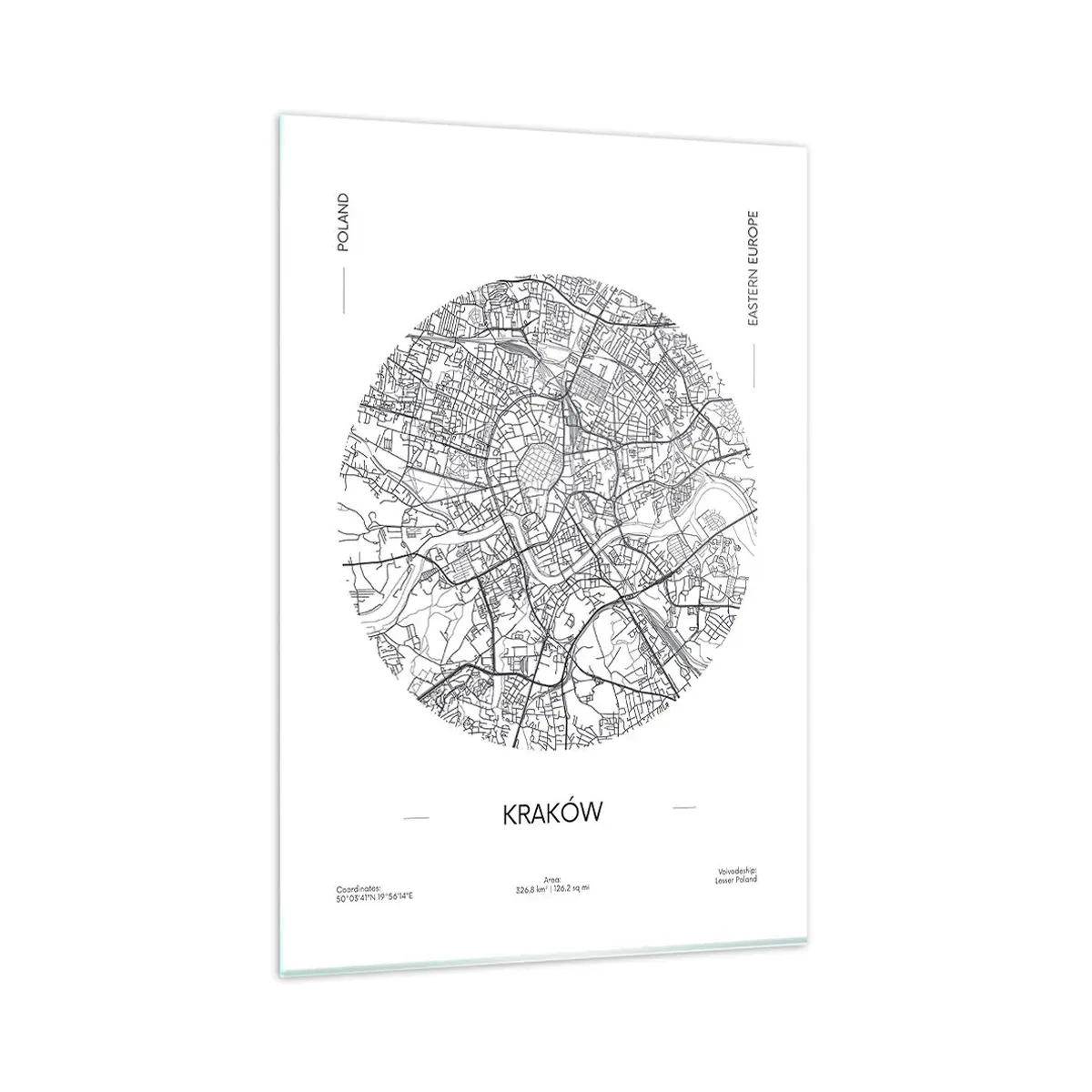 Obraz na skle - Anatómia Krakova - 80x120 cm