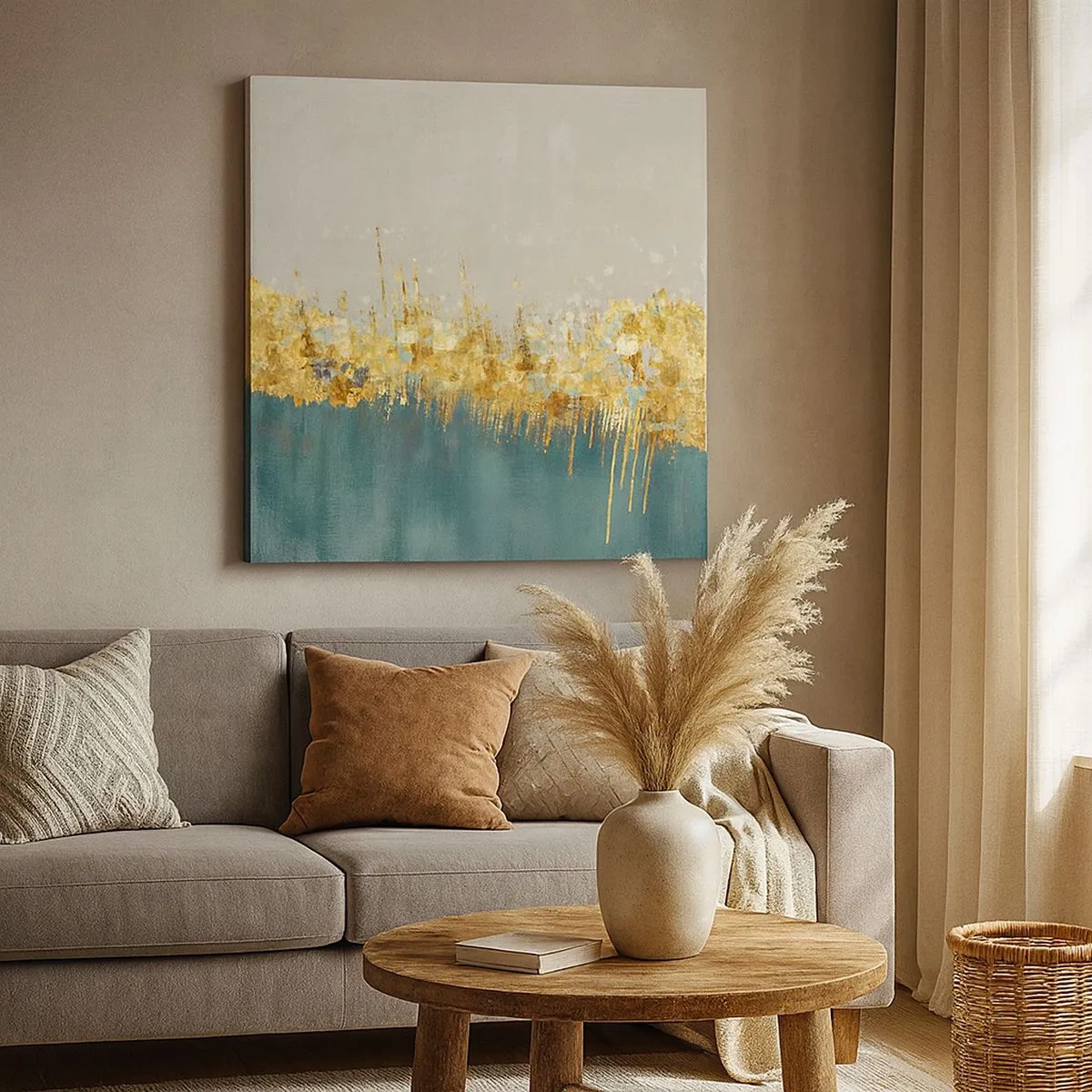 Obraz na plátne - Zlatá hranica - 30x30 cm