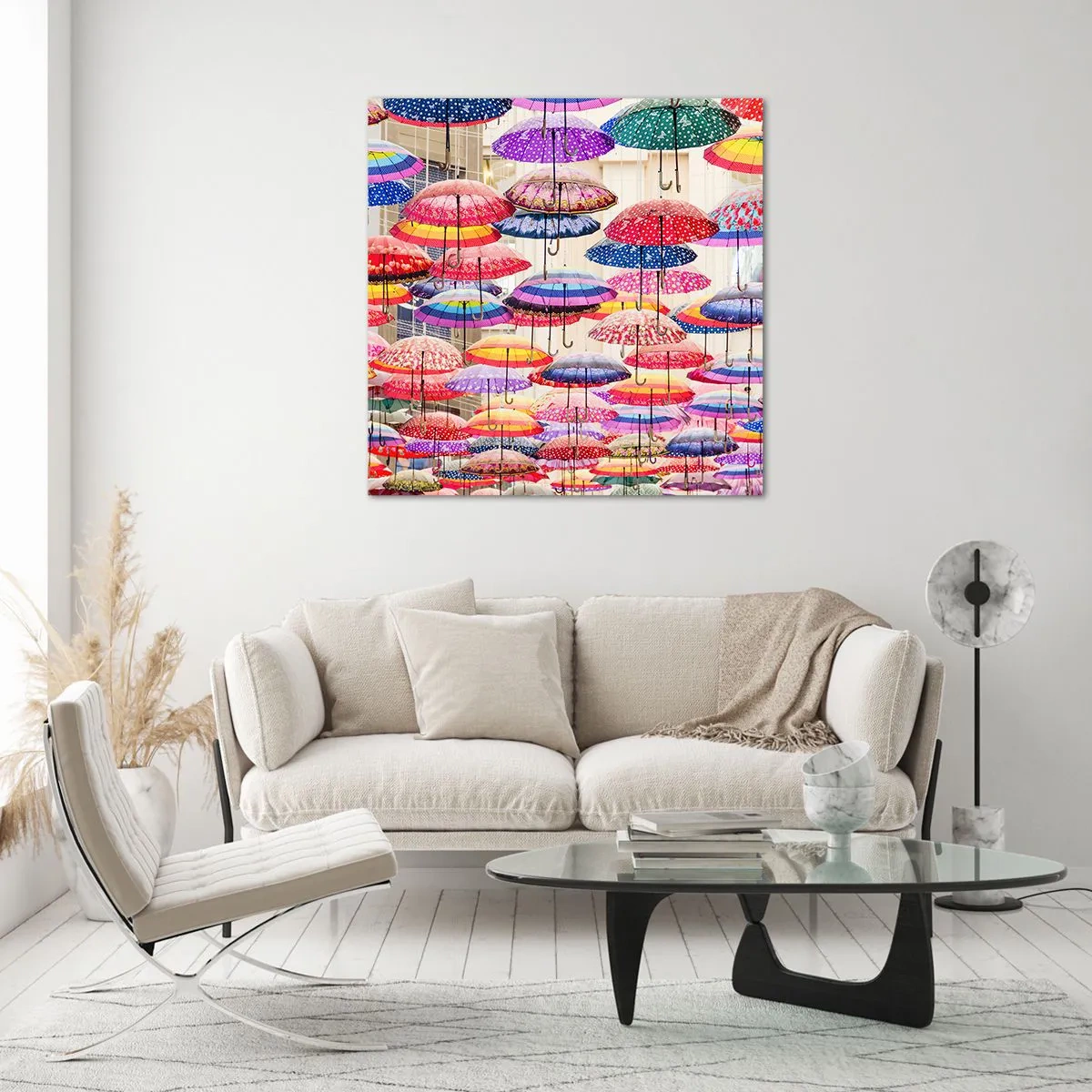 Obraz na skle - Mestská lúka - 70x70 cm