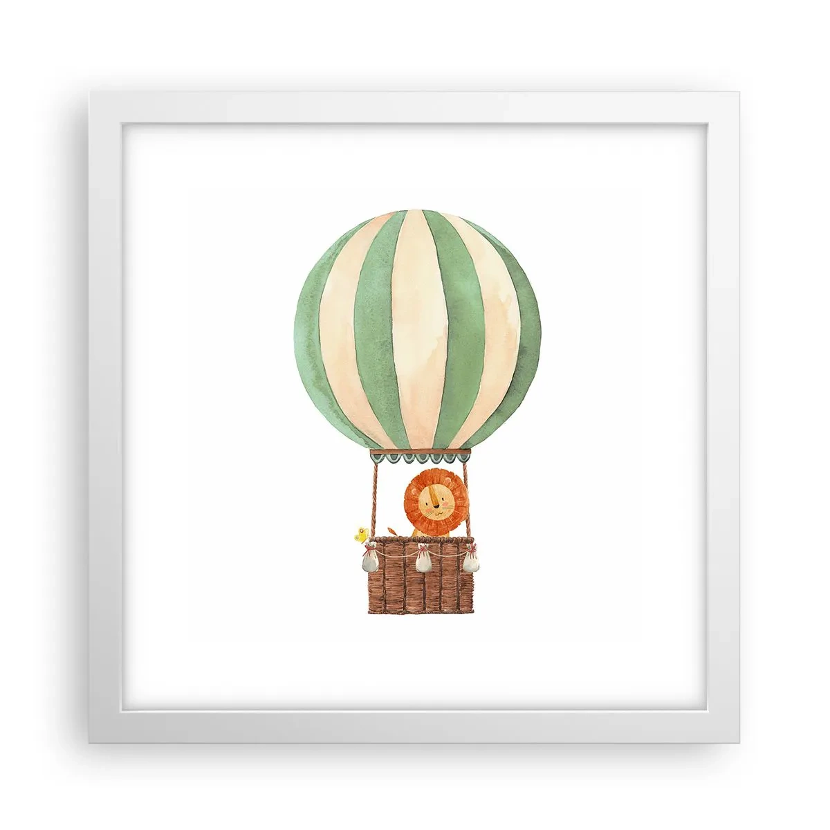 Plagát v bielom ráme - Leonove cesty - 30x30 cm