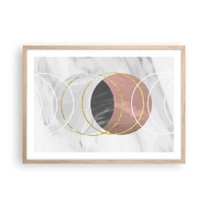 Plagát v ráme zo svetlého duba - Hudba sfér - 70x50 cm