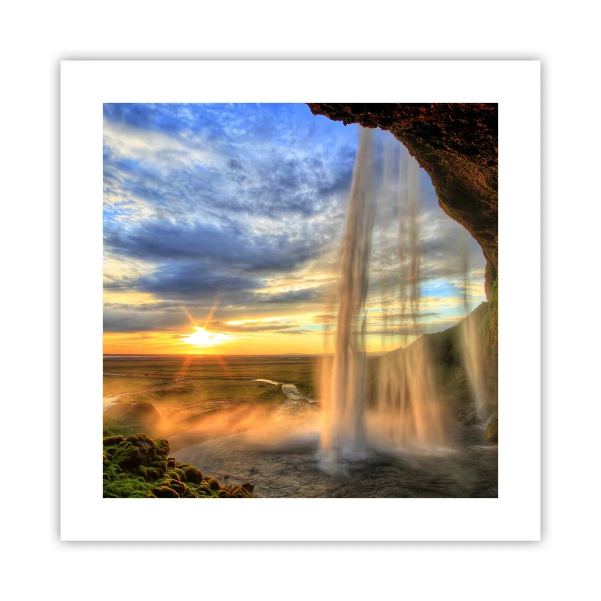 Plagát - Svet za závojom kvapiek  - 40x40 cm