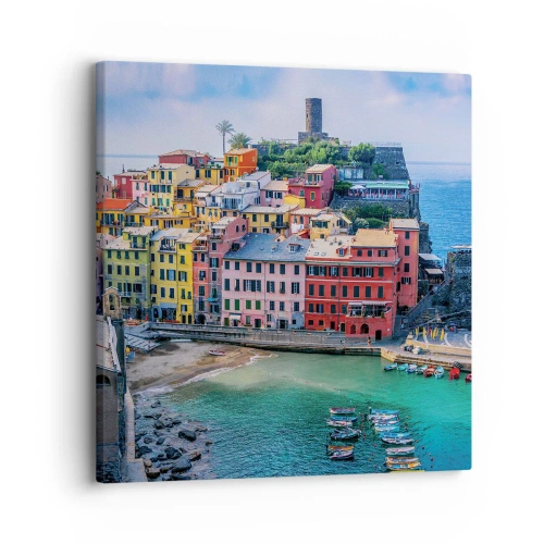 Obraz na plátne - Stredomorské kúzelné mestečko - 30x30 cm