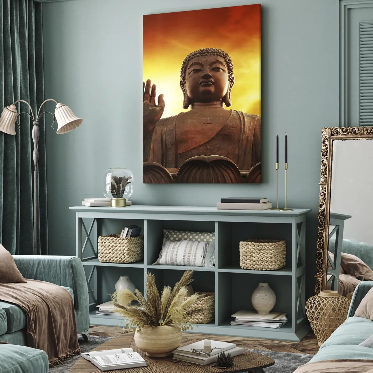 Obraz na plátne - Svetový kľud - 45x80 cm