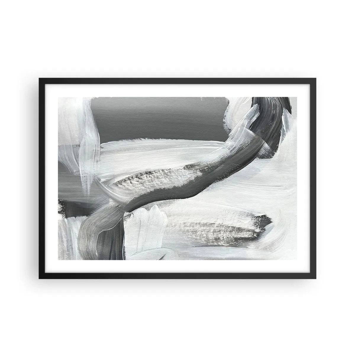 Plagát v čiernom ráme - Pevným pohybom - 70x50 cm